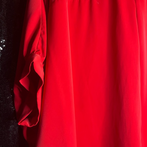 Entro Vibrant Red Casual Button Down Shirt - Picture 7 of 8